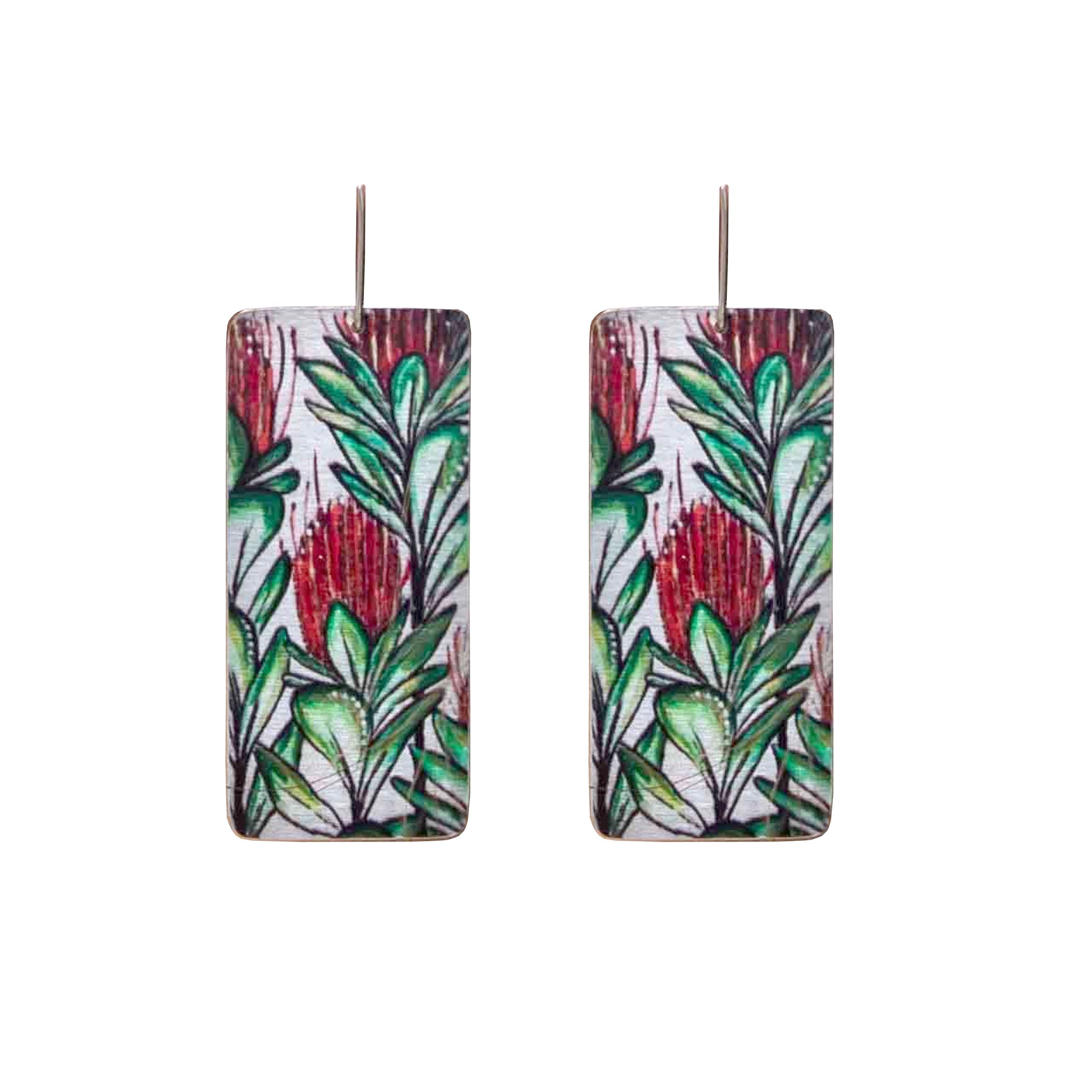 Rectangle Banksia Earrings