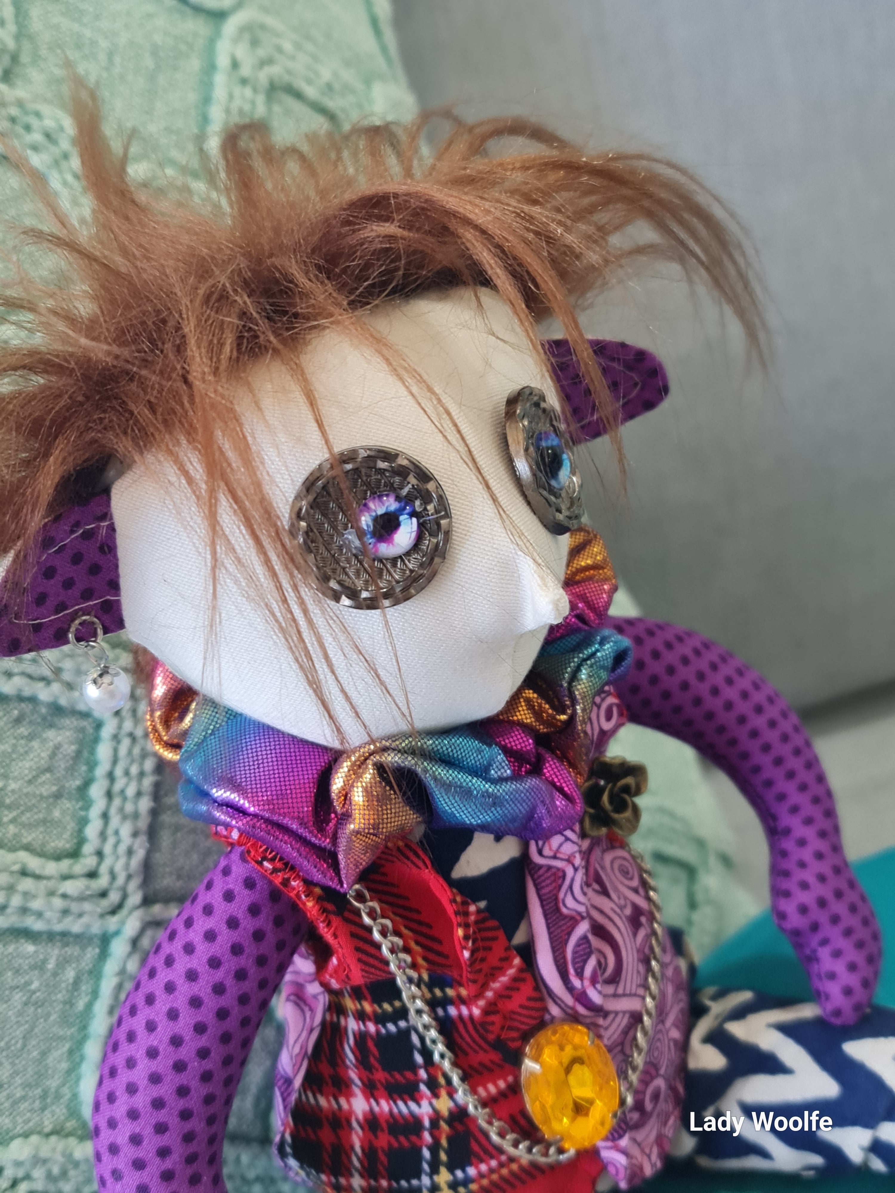 Handmade Art Doll, Timothy the Glam-Punk Rocker