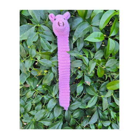 Quirky Hand Made Crocheted Pink Pig/Blue Worm/Brown Sloth Bookmark Ideal Gift