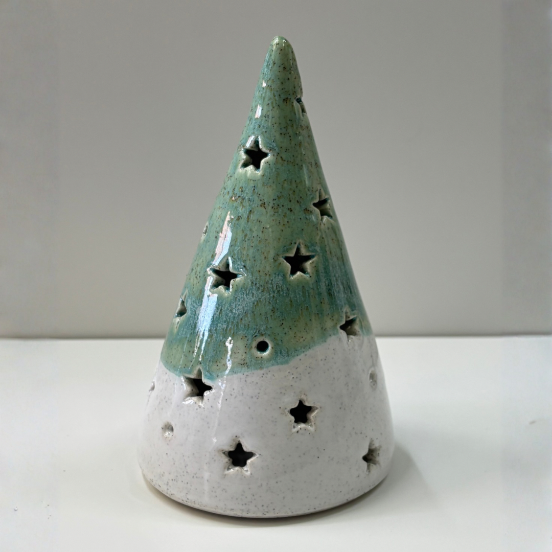 Ceramic Christmas Tree Luminaries Lantern
