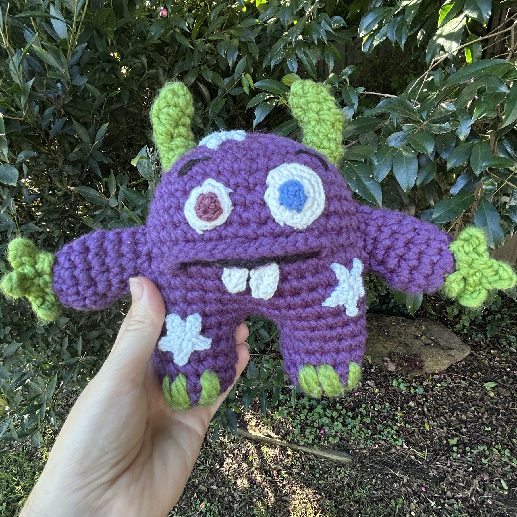 Monty the Comfort Monster with Glow Stars - Purple