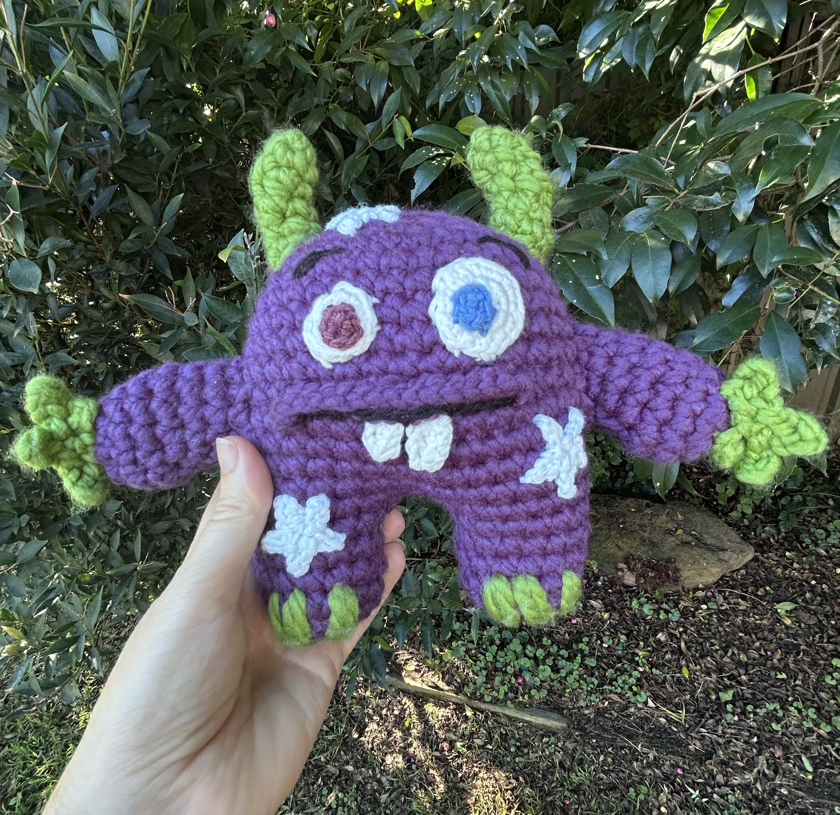 Monty the Comfort Monster with Glow Stars - Purple