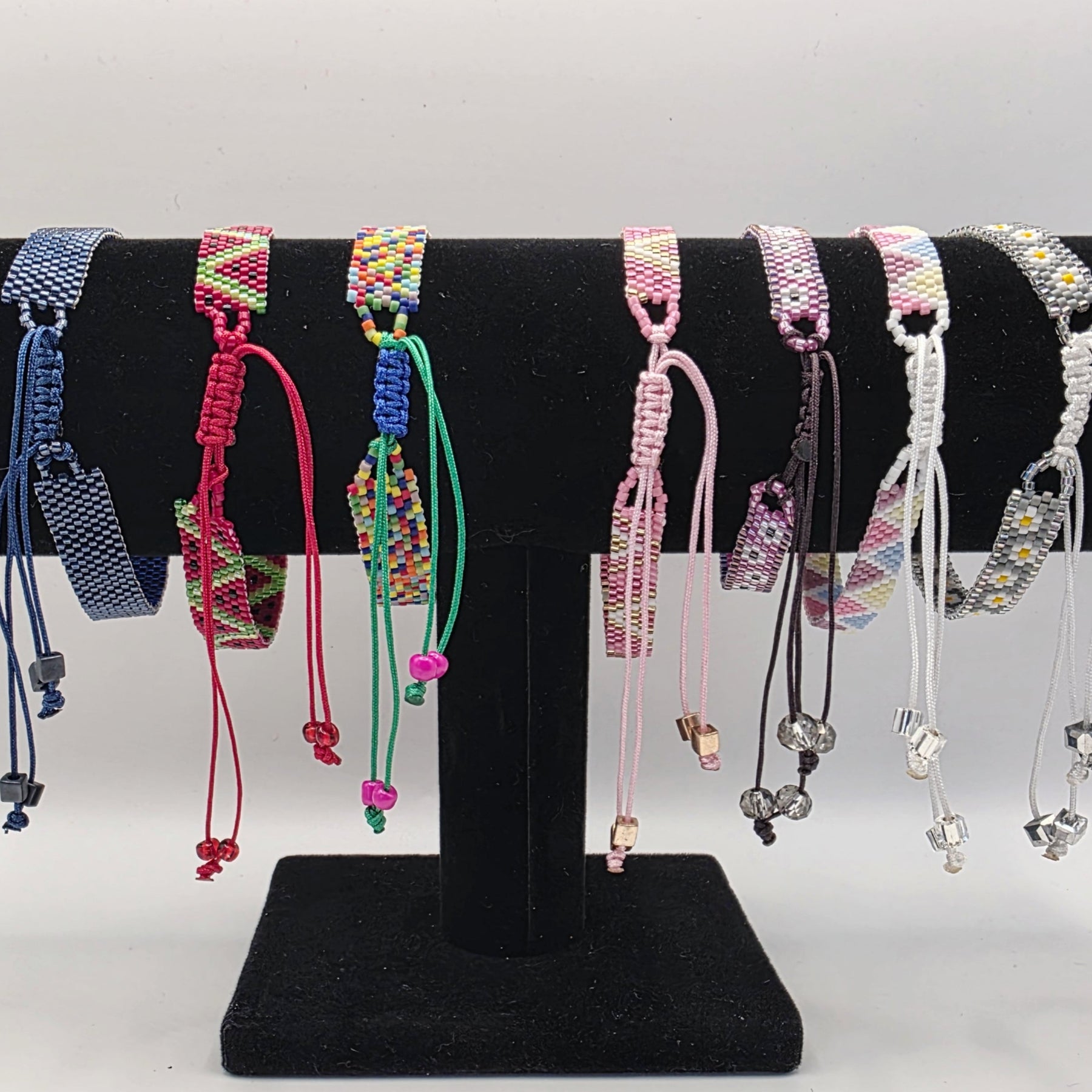 CONFETTI. Handwoven, Adjustable, OSFA, Bracelet