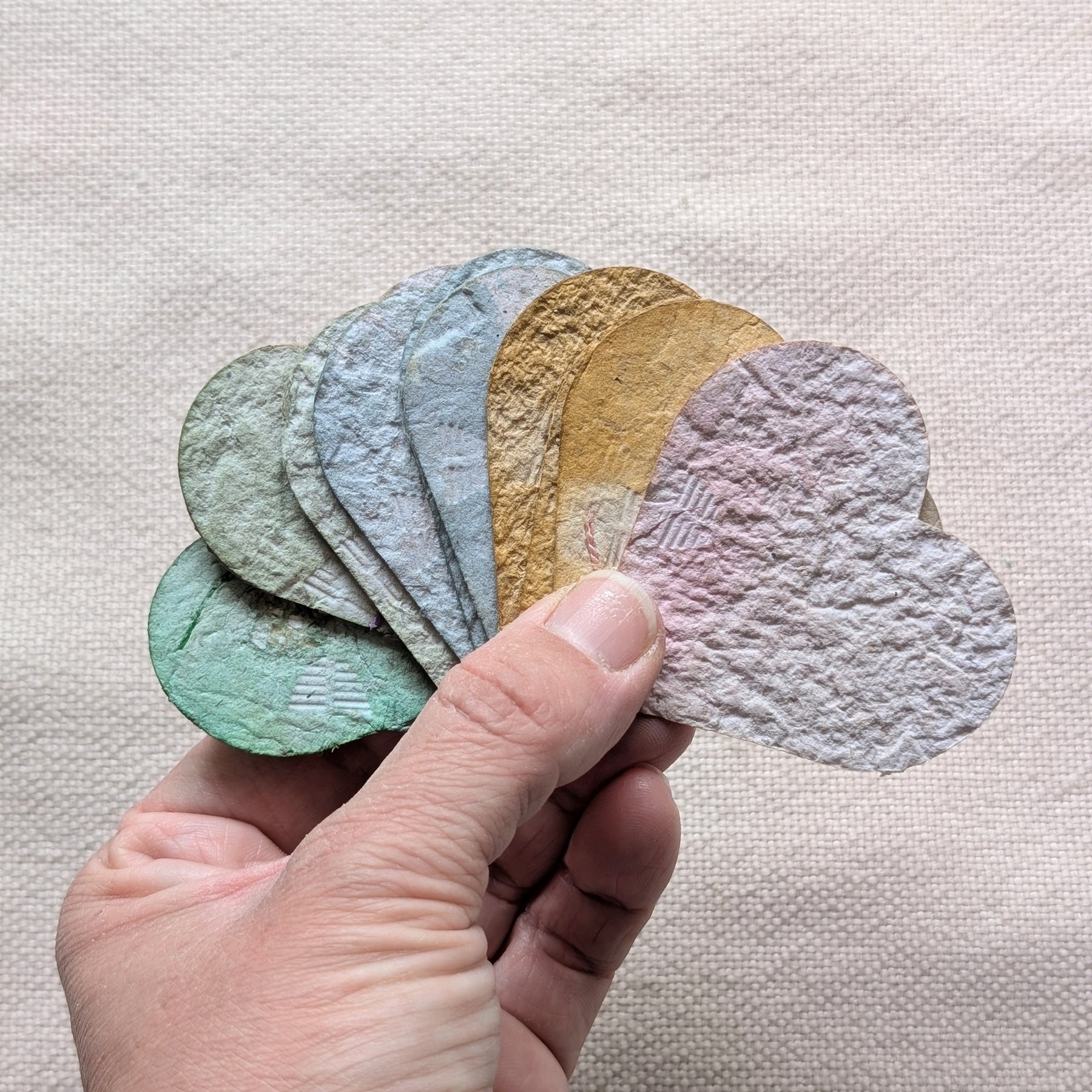 Handmade Paper Heart Gift Tags – Set of 10 Love Notes – Eco Friendly Handmade Gift Australia