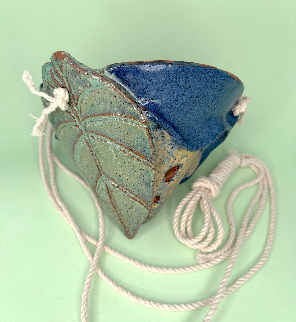 Ceramic hanging large cone orchid pot