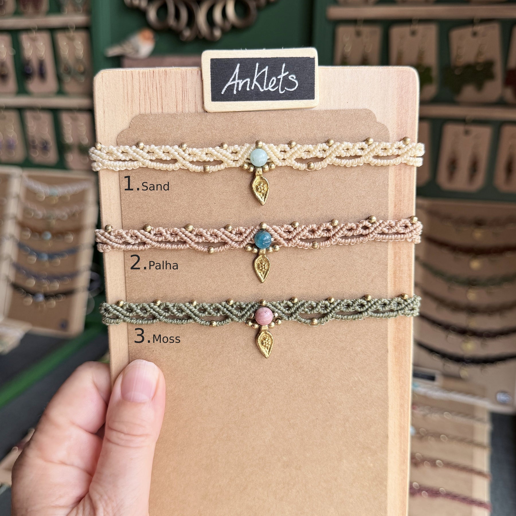 Micro Macrame Boho Anklet with lots of colour choices