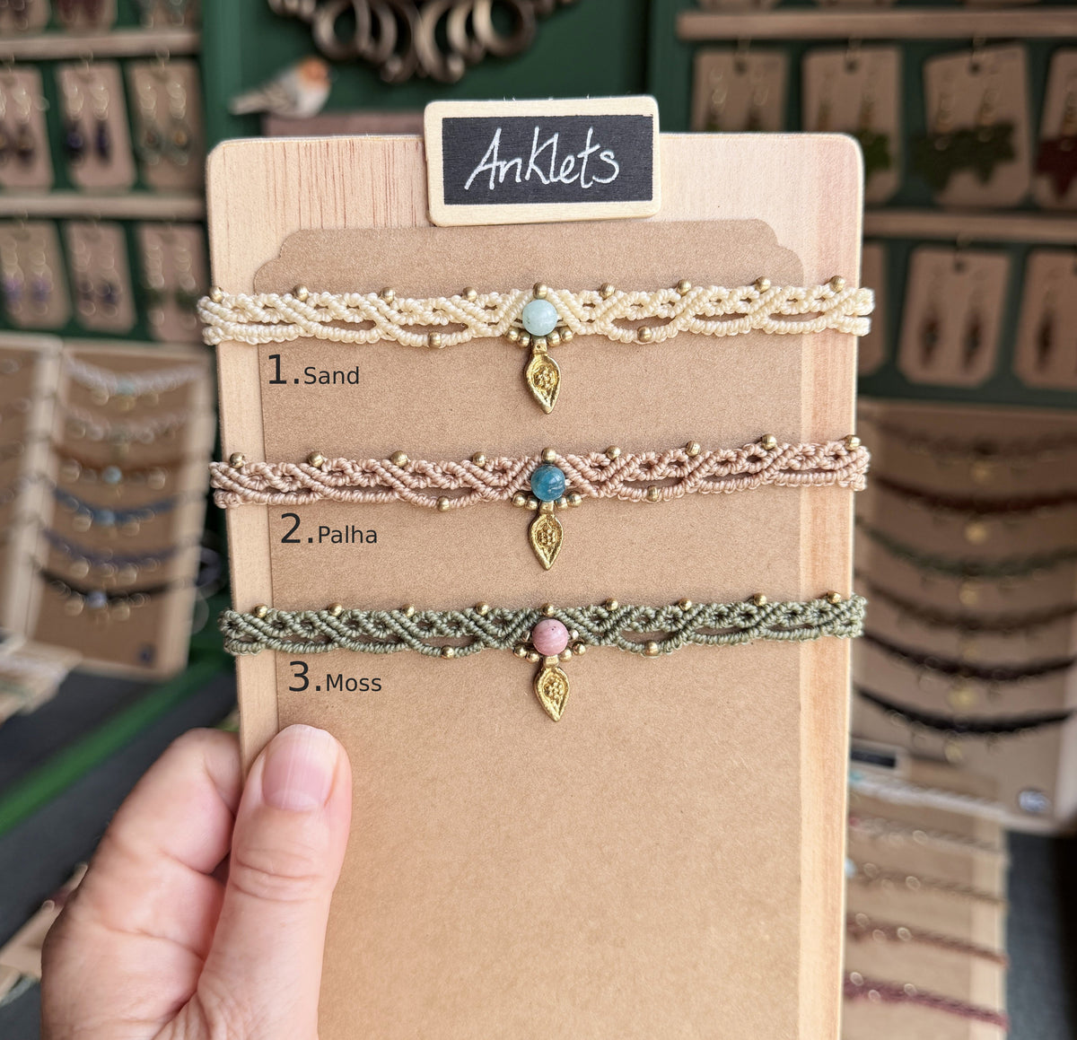 Micro Macrame Boho Anklet with lots of colour choices