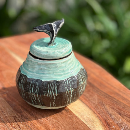 Whale Pot - Ceramic Sculptural Lidded Pot