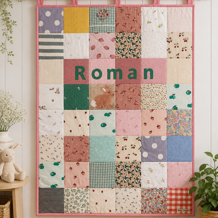 Custom Baby Clothes Memory Quilt – Personalised Keepsake Blanket
