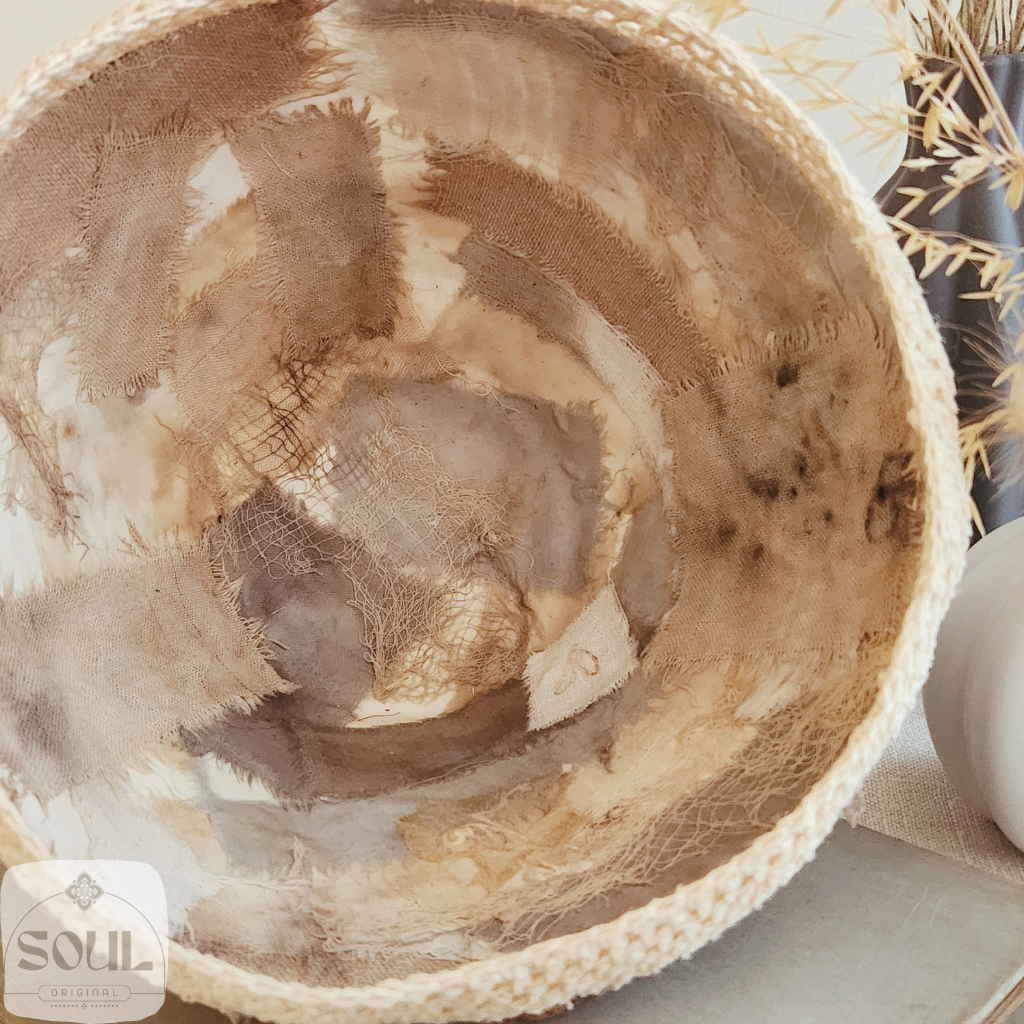 Textile Art Bowl – Crochet Rim