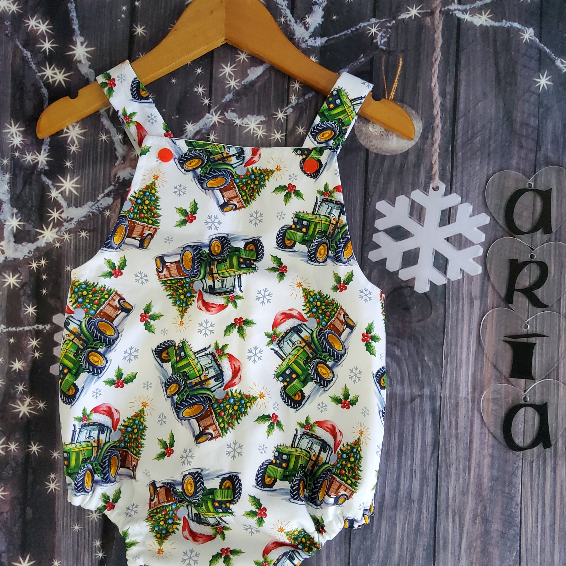 Christmas Tractor Romper Size 00