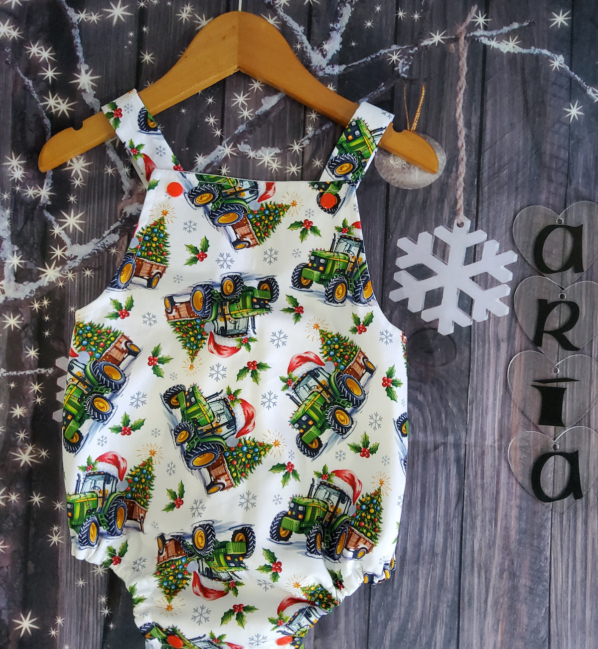 Christmas Tractor Romper Size 00