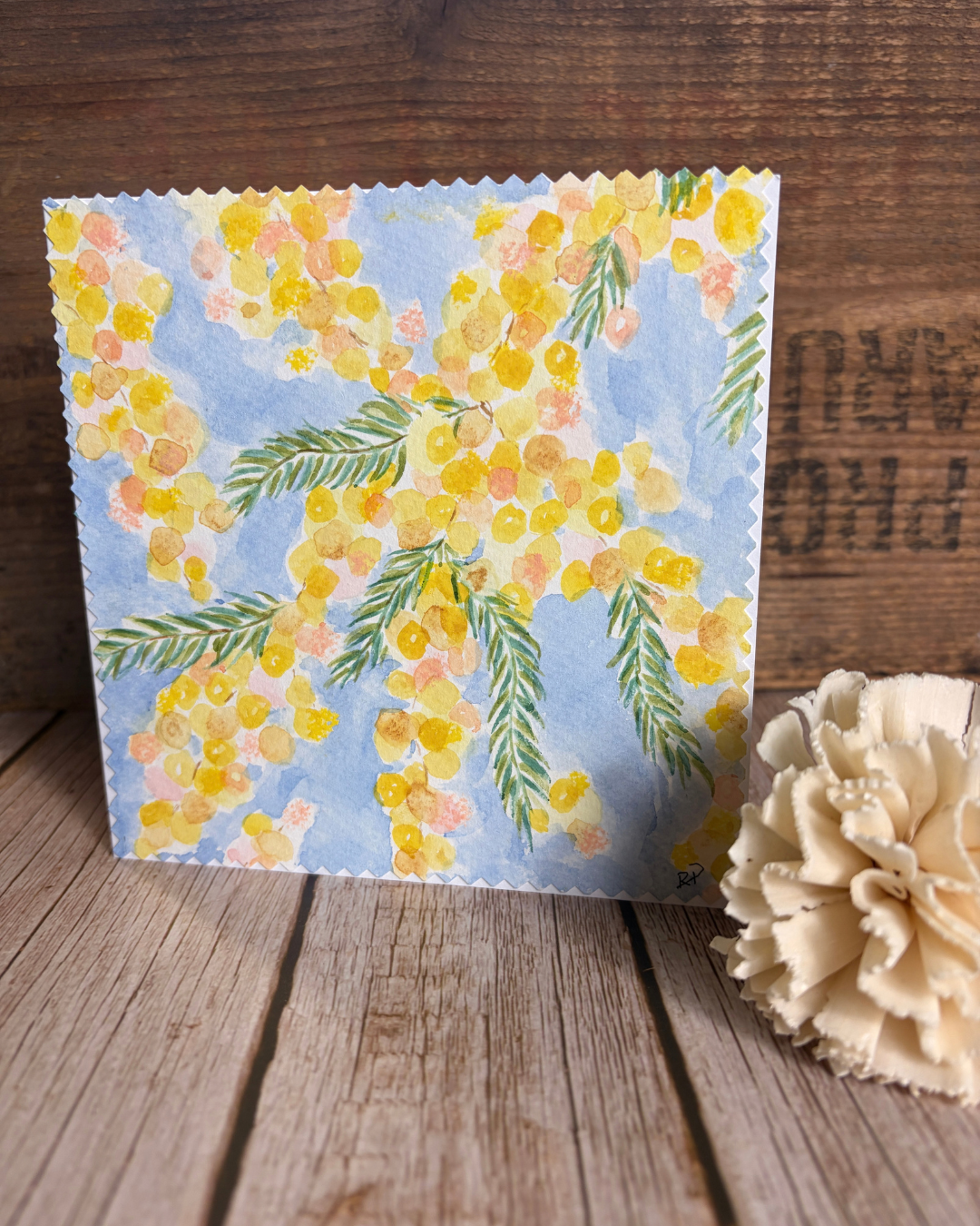 Original Hand-Painted Greeting Cards I Wattle Collection large