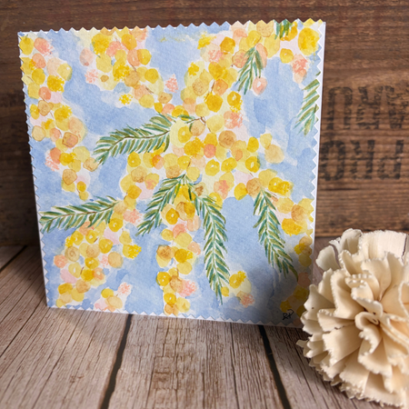 Original Hand-Painted Greeting Cards I Wattle Collection large