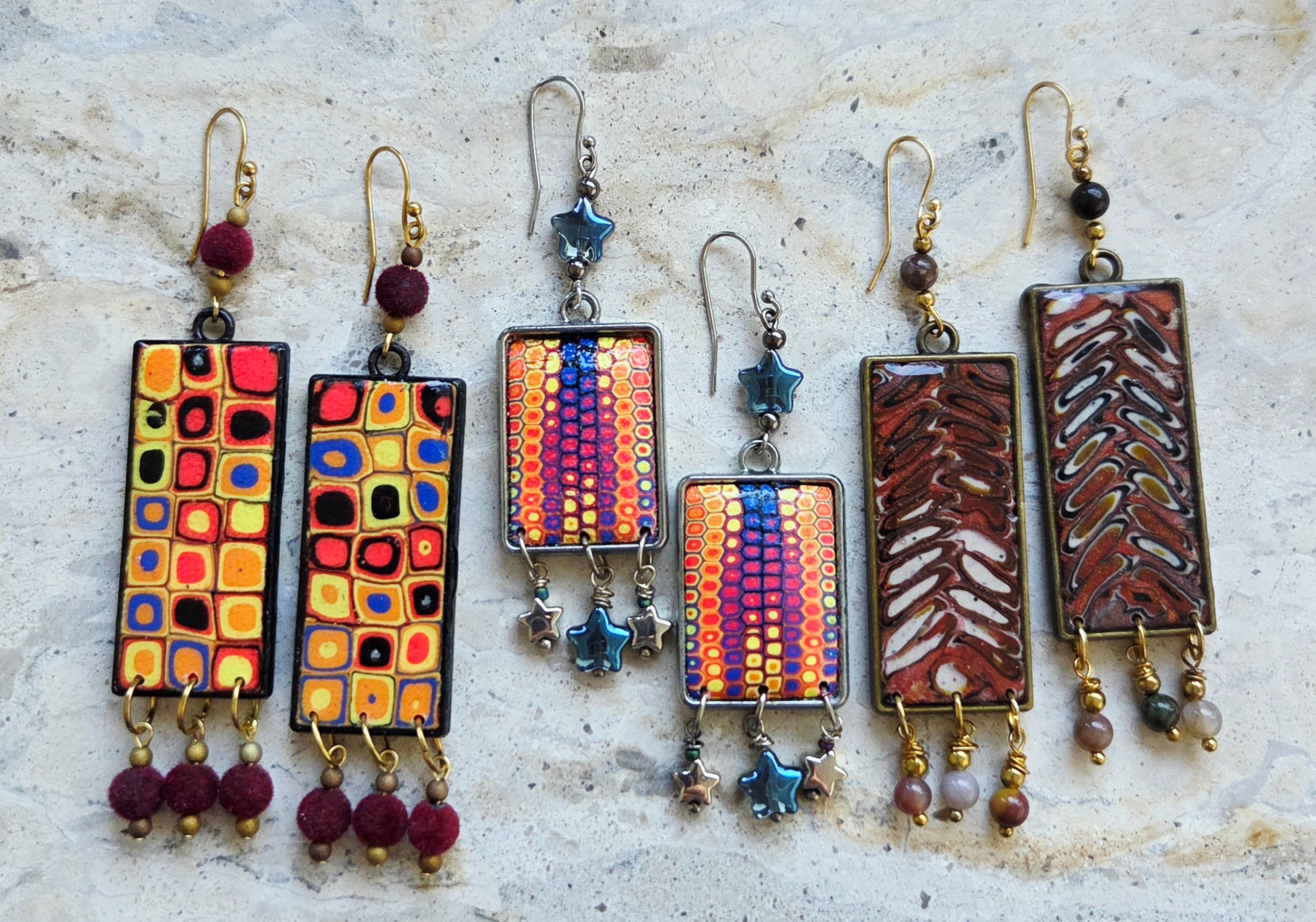Cane Mosaic Earrings