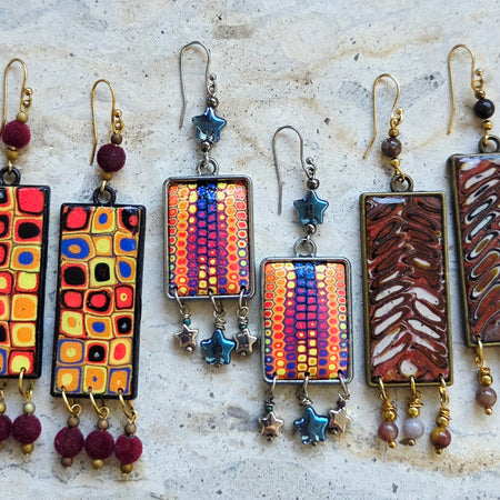 Cane Mosaic Earrings
