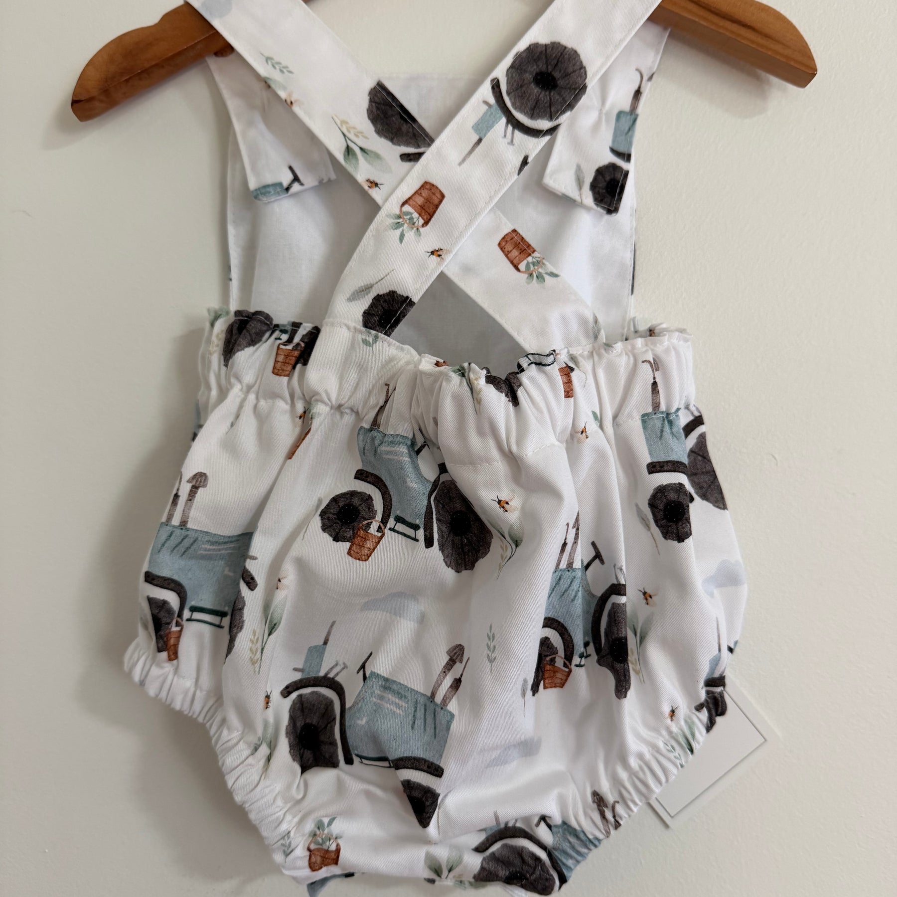 Baby Romper with Tractors