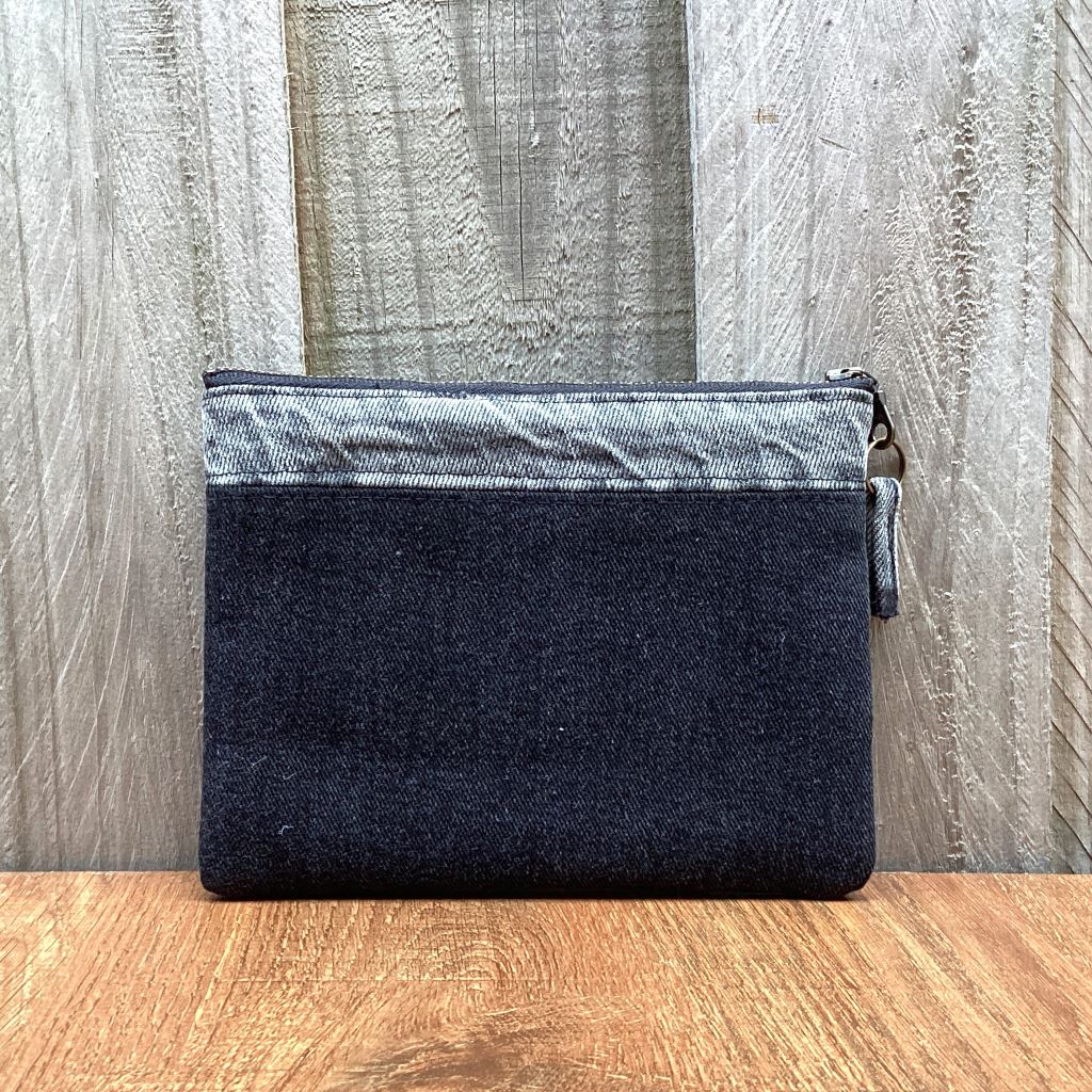 Black Upcycled Denim Purse