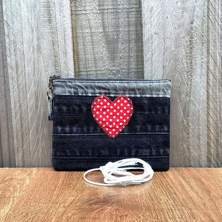 Black Upcycled Denim Purse
