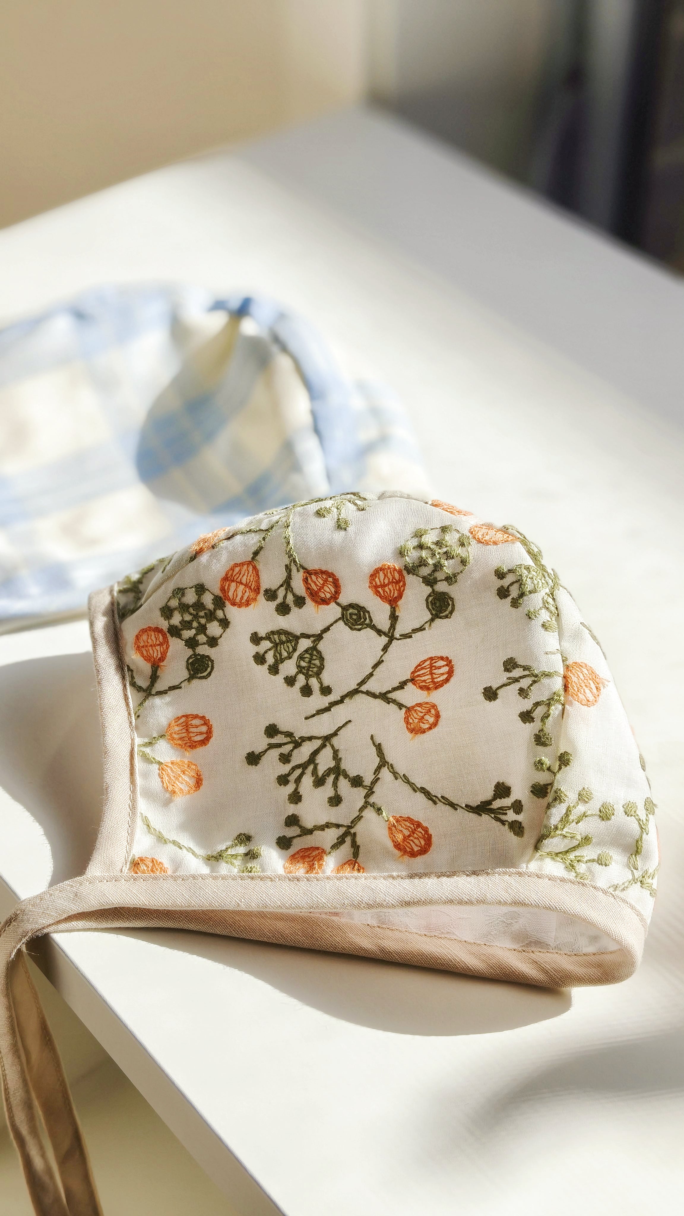 Baby Cotton Embroidery Bonnet