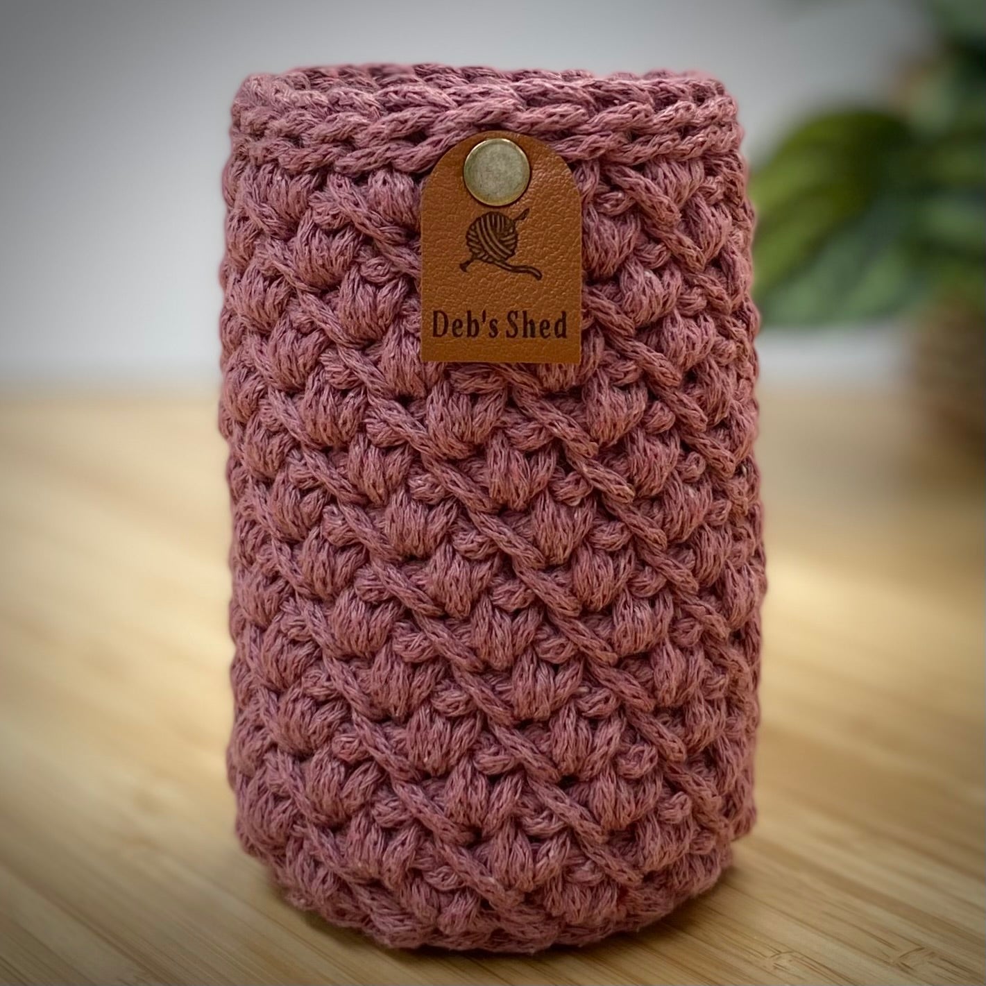 Brew Crozie – Crochet Beverage Cozy - Dusky