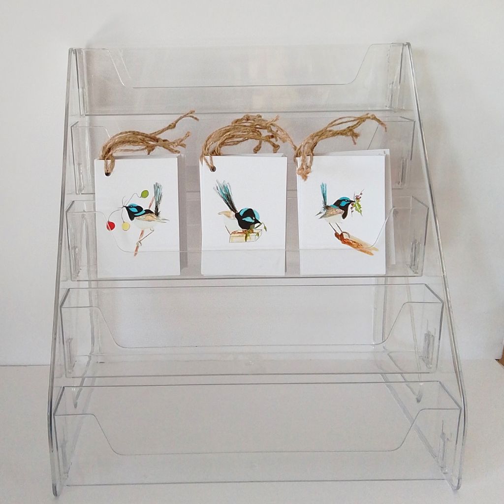 Blue Wren Christmas Tags - Set of 3 designs