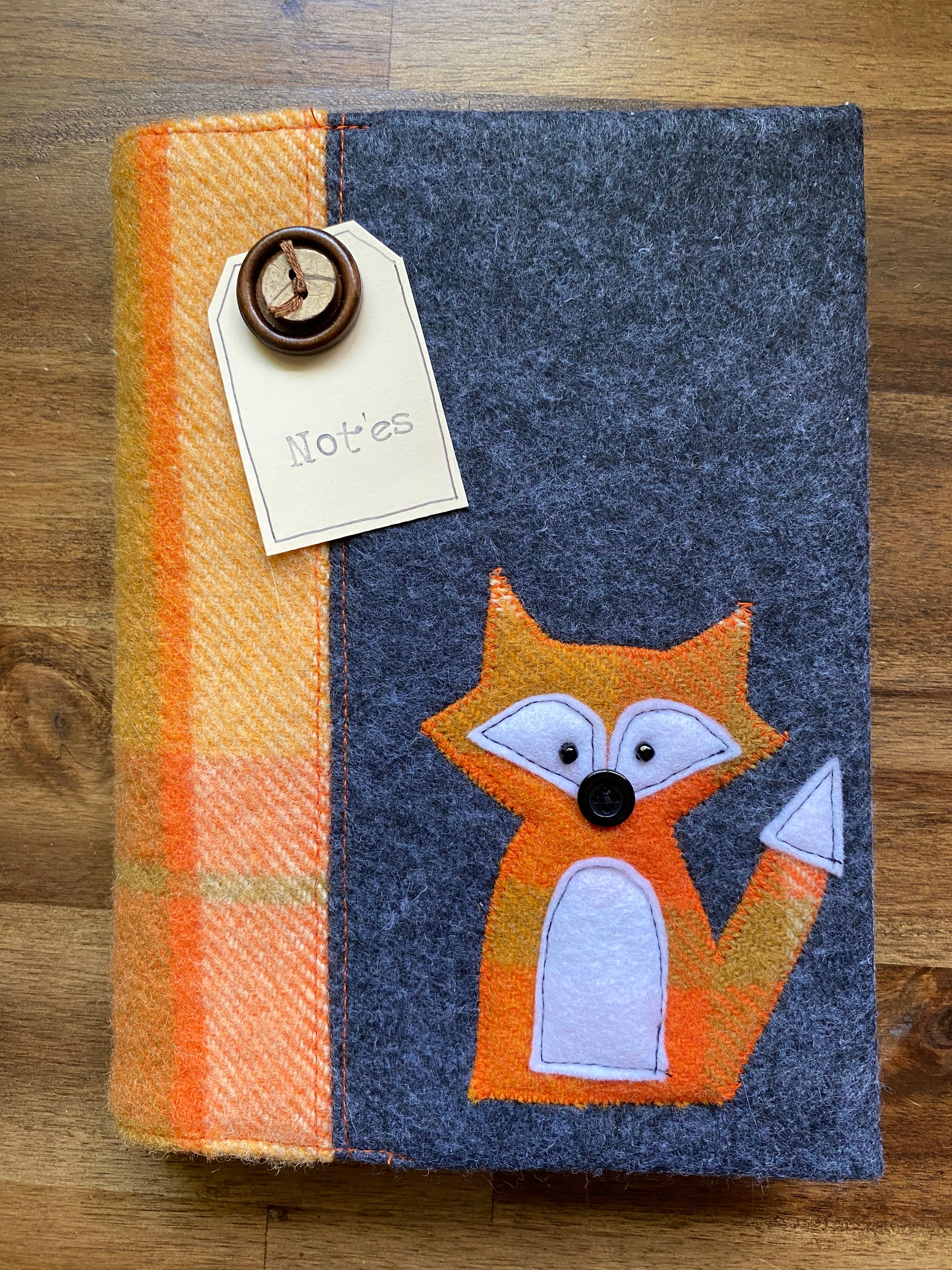 A5 Upcycled Notebook Fox