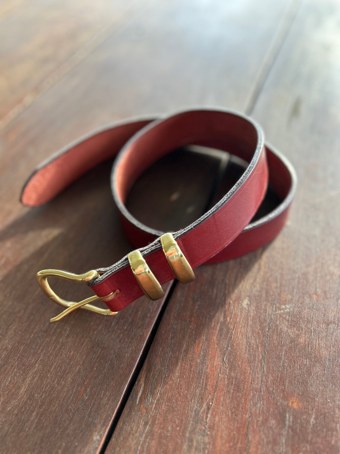 Chestnut Leather Belt (36")