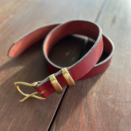 Chestnut Leather Belt (36