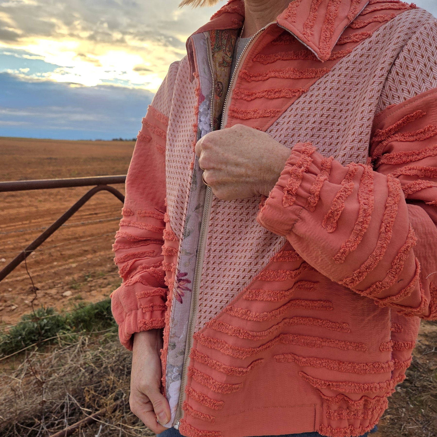 Peachy Keen - Retro Bomber Jacket - L/XL