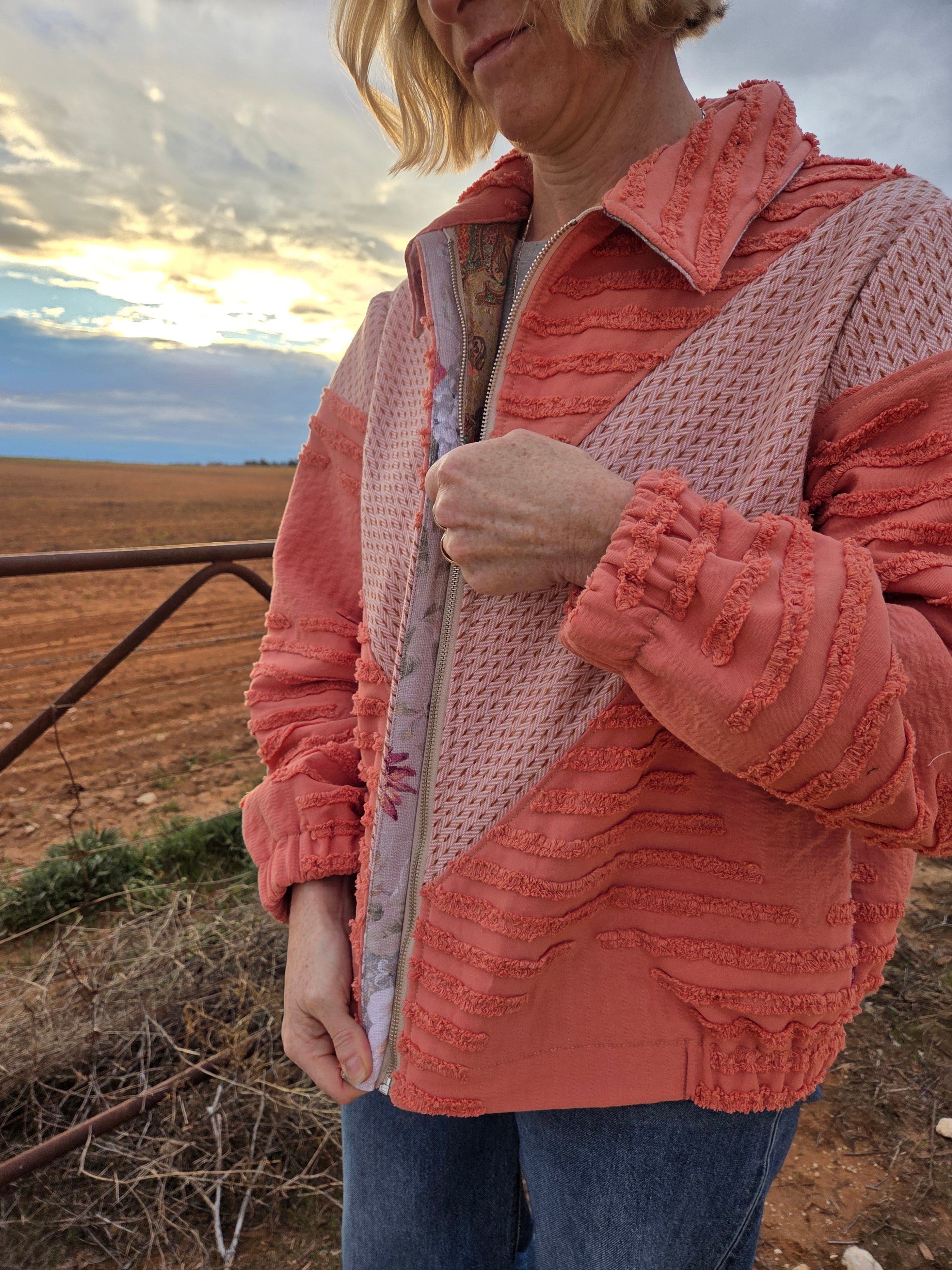 Peachy Keen - Retro Bomber Jacket - L/XL
