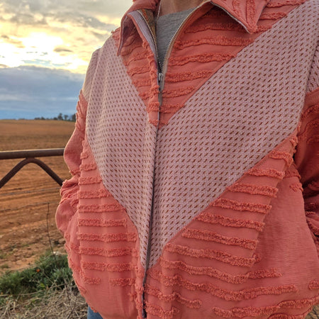 Peachy Keen - Retro Bomber Jacket - L/XL