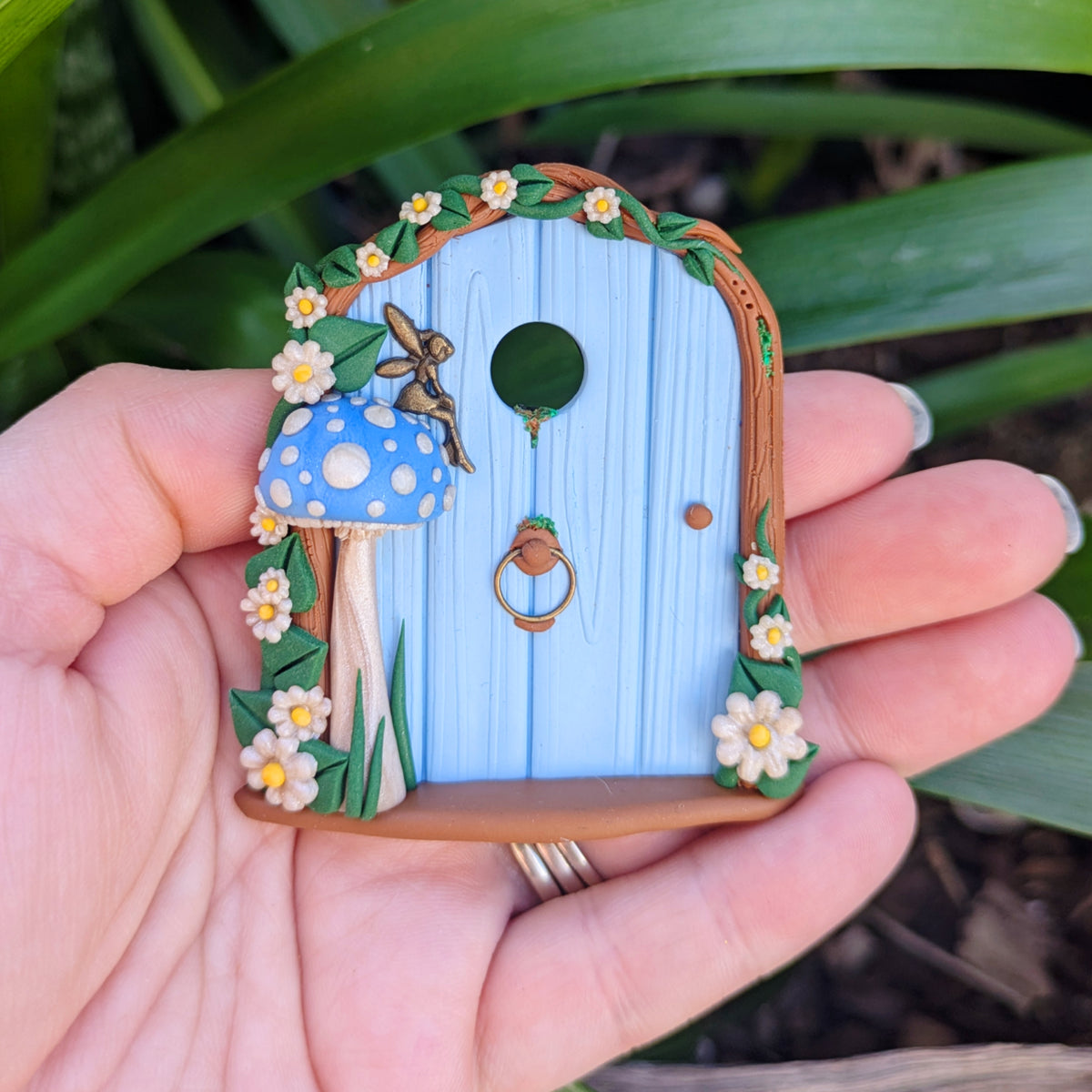 Mini Blue Woodland Fairy Door