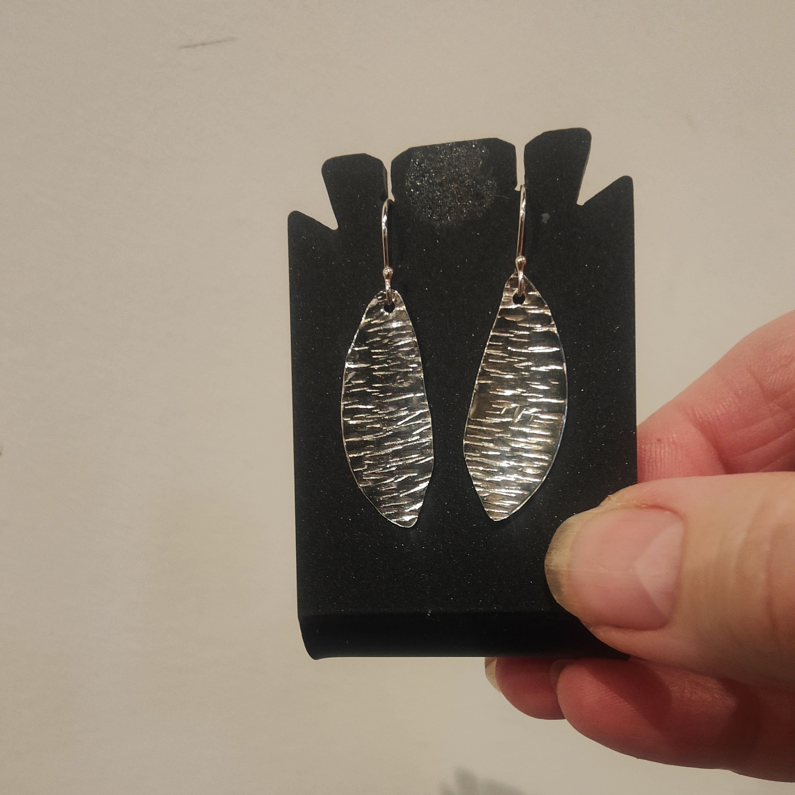 Windblown Grass Sterling Silver Earrings
