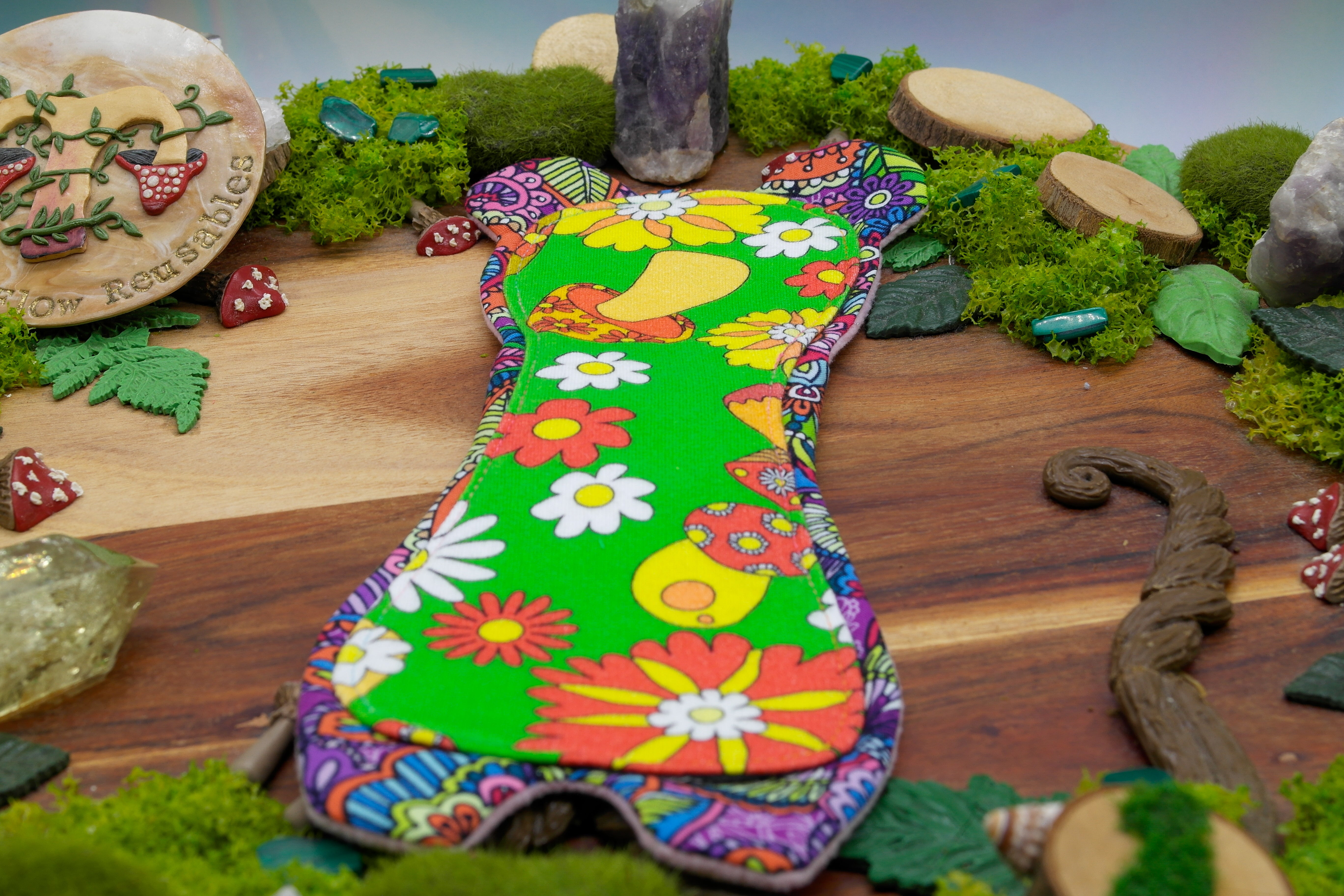 Sustainable reusable cloth pad 10" Moderate (Goldilocks) - bohemian