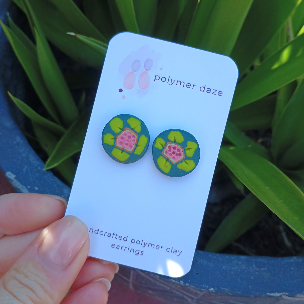 Garden flower stud earrings