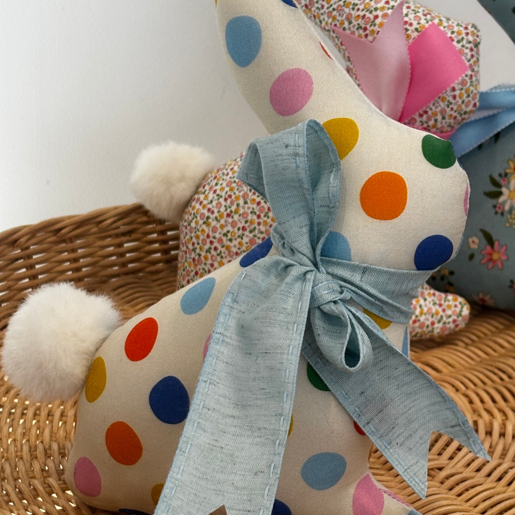 Limited Edition  Handmade Fabric Bunny - Decorative Keepsake Bunny