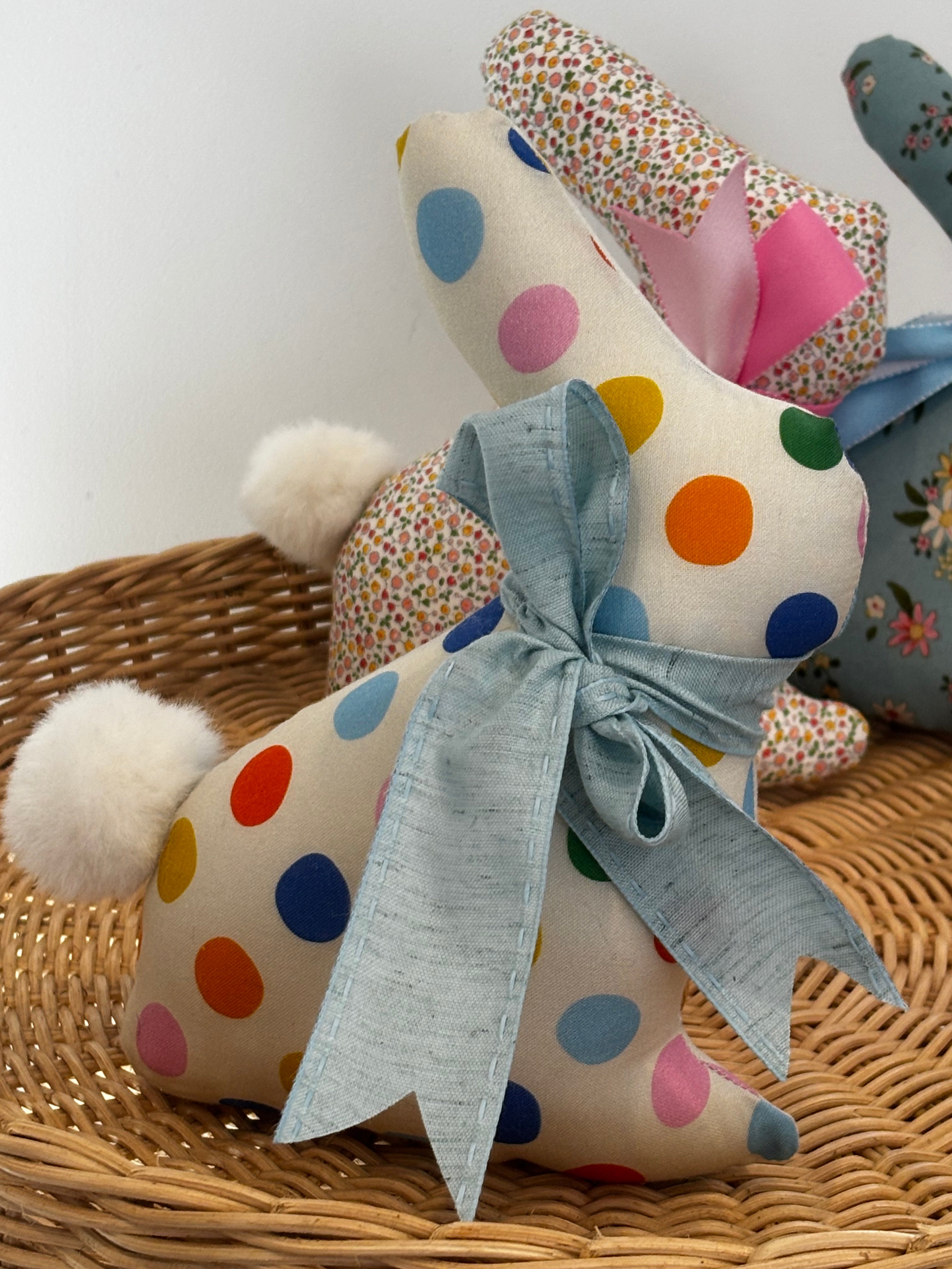 Limited Edition  Handmade Fabric Bunny - Decorative Keepsake Bunny