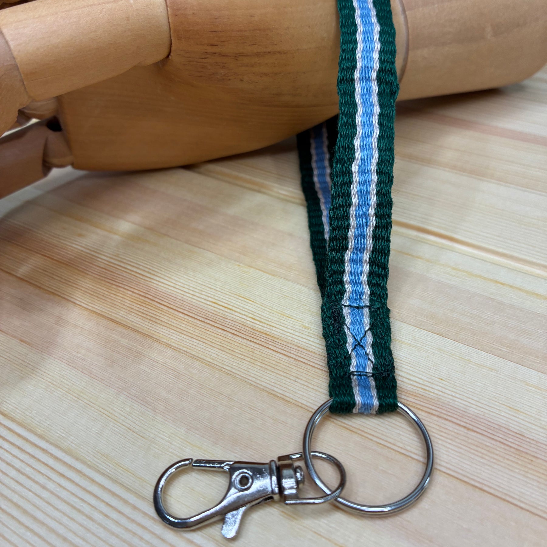 Looping Style - Cool Forest Handwoven Wristlet Key Fob