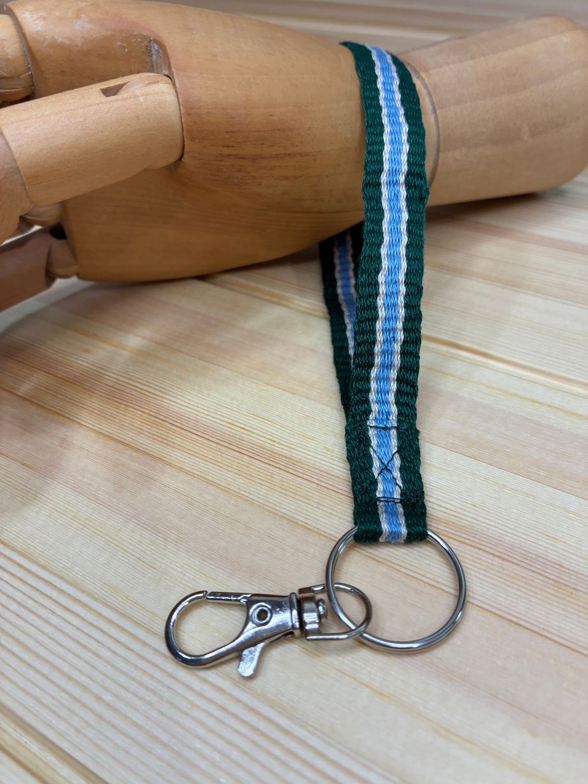 Looping Style - Cool Forest Handwoven Wristlet Key Fob