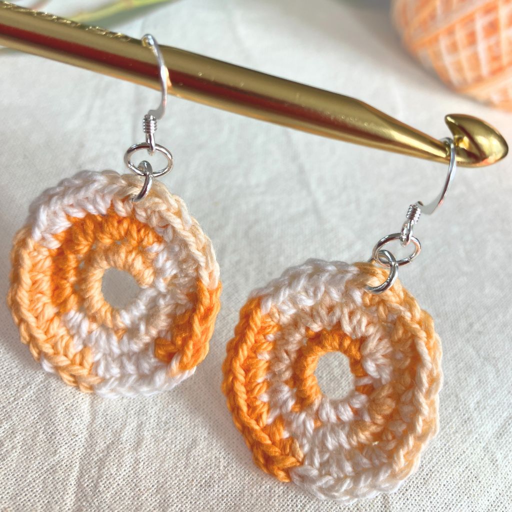 Summer Glow Ombre - Handmade Cotton Crochet Dangle Earrings