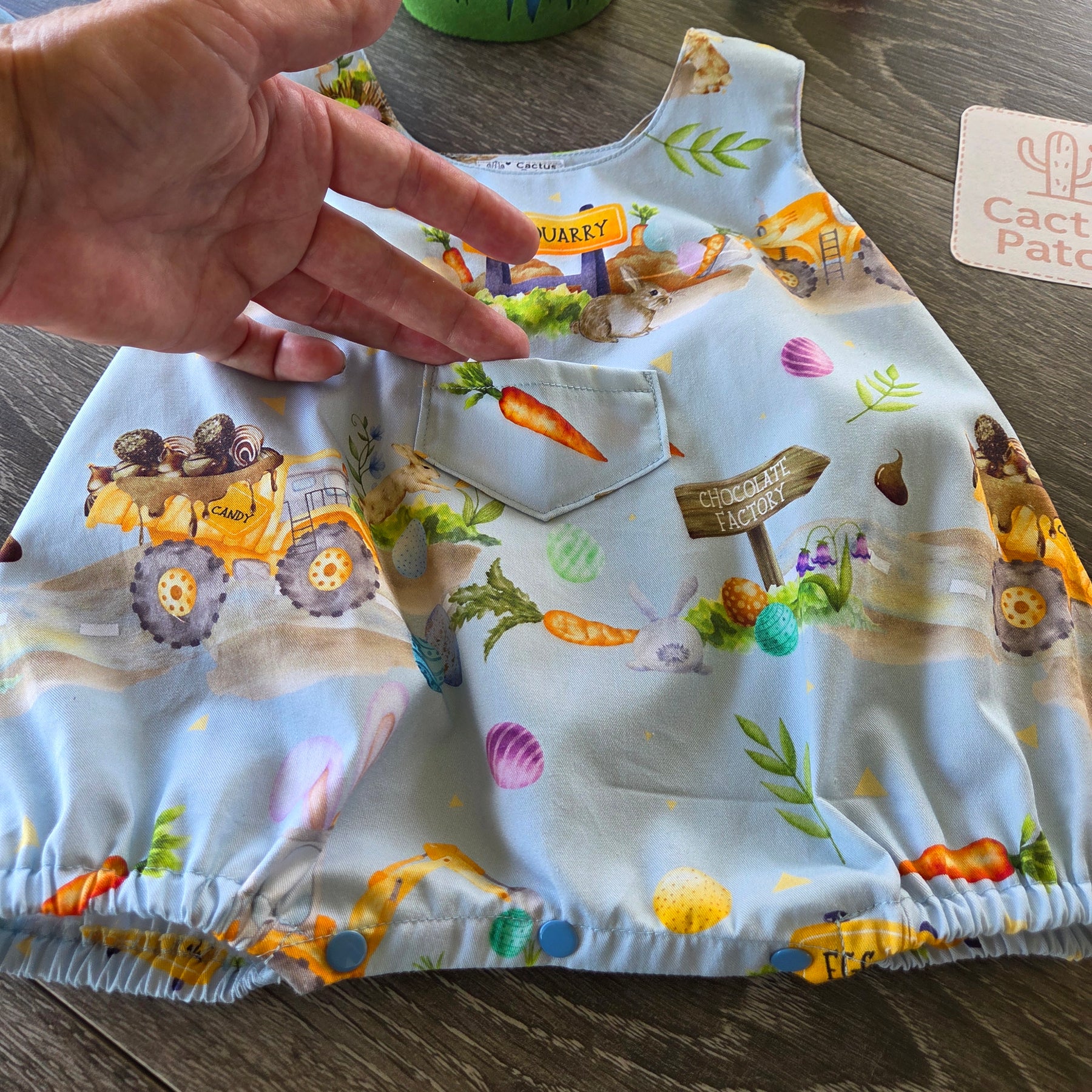 "Egg Quarry Crew" Easter Bubble Romper - 0-3 Months
