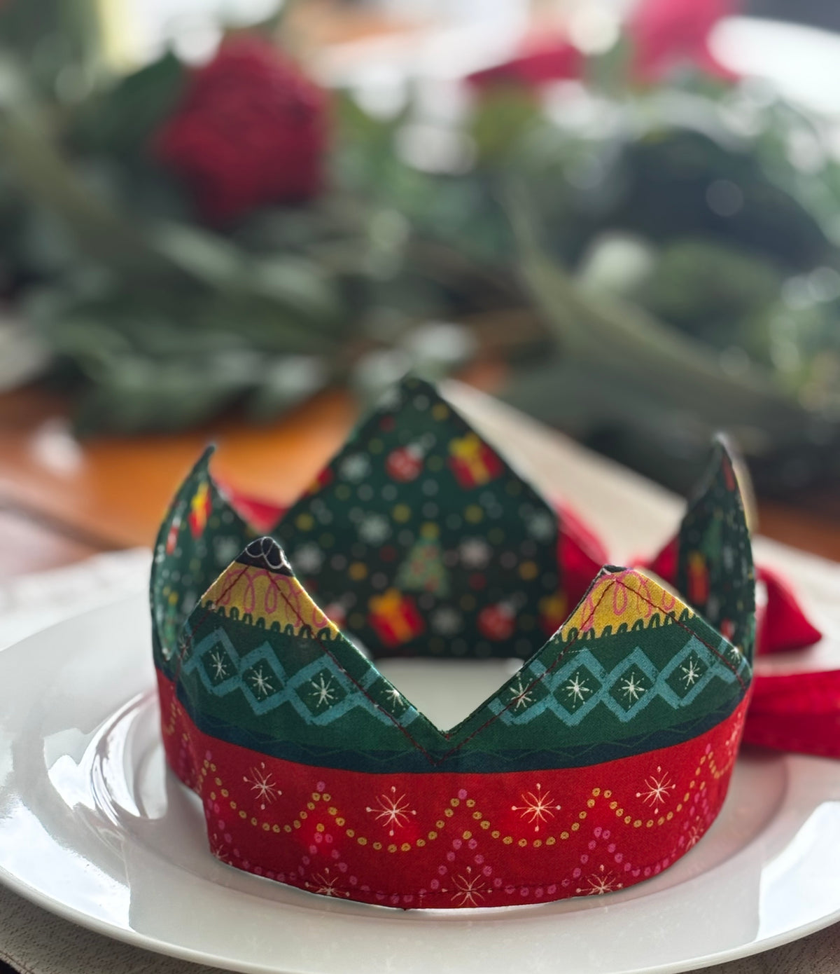 Fabric double sided Christmas Crown sustainability