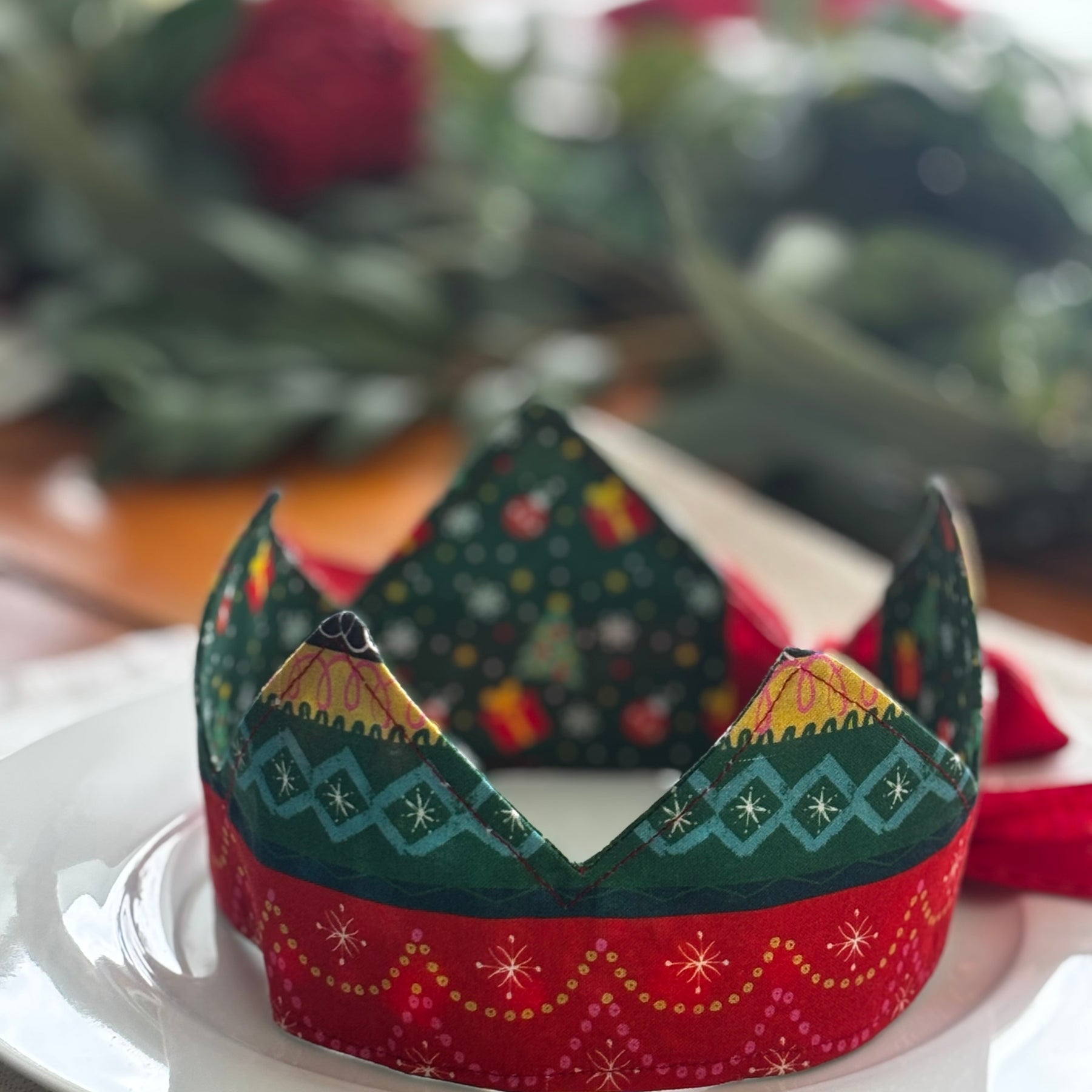 Fabric double sided Christmas Crown sustainability