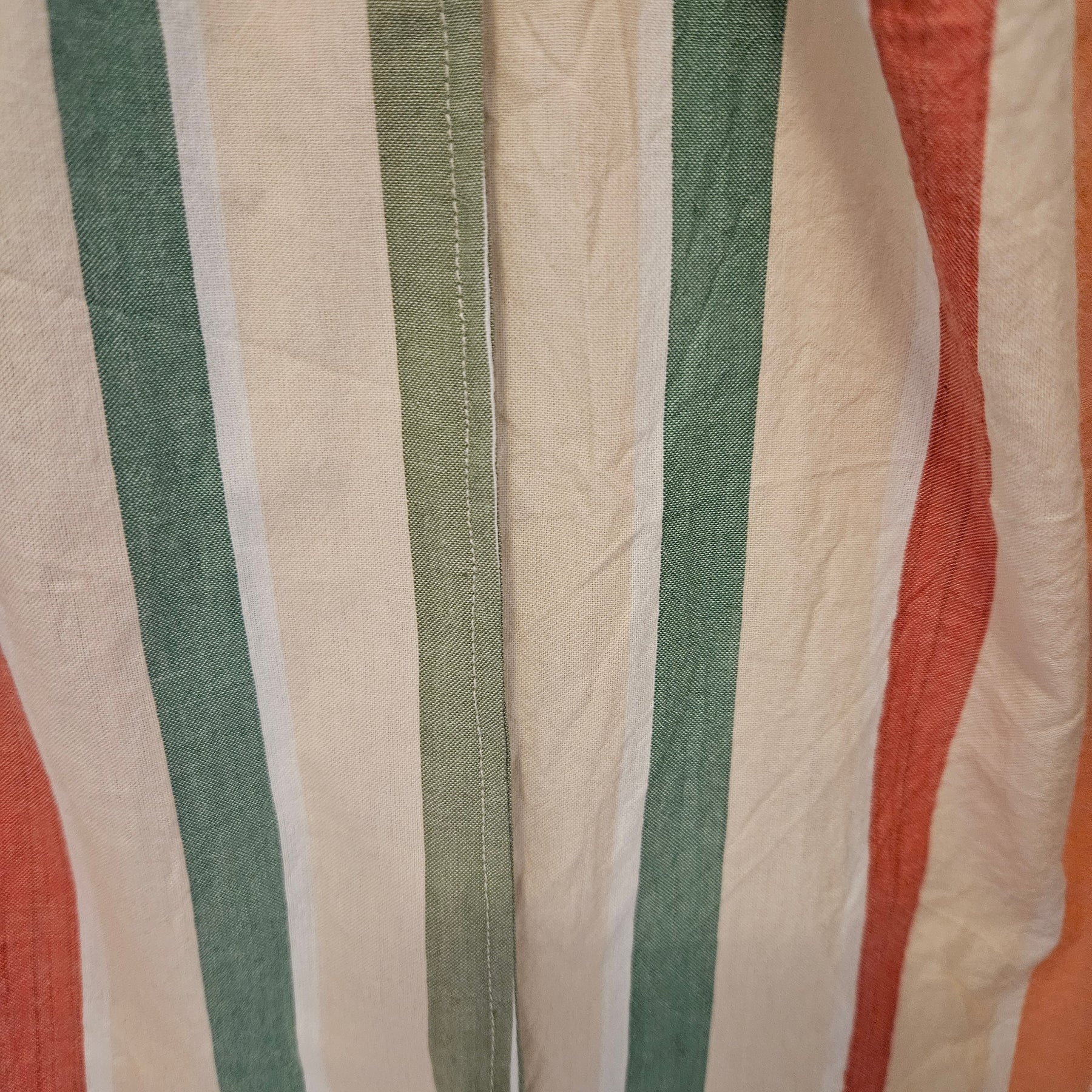 Dressing Gown 100% Cotton Summer Stripe