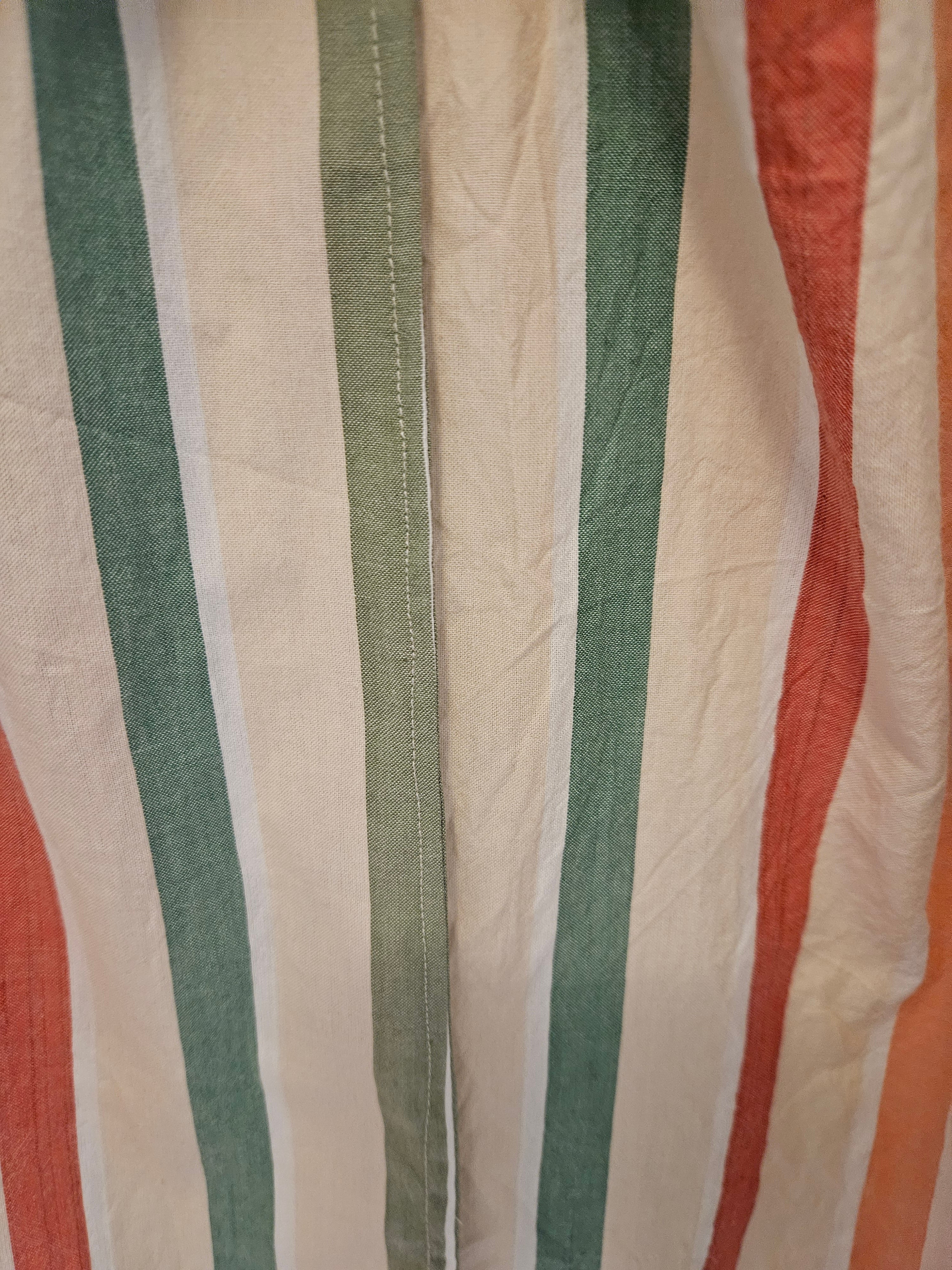 Dressing Gown 100% Cotton Summer Stripe
