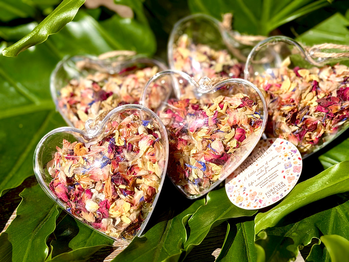 Wildflower Romance Dried Flower Bauble | Real Flower Christmas Ornament | Botanical Confetti Bauble | Handmade Floral Keepsake | 8cm