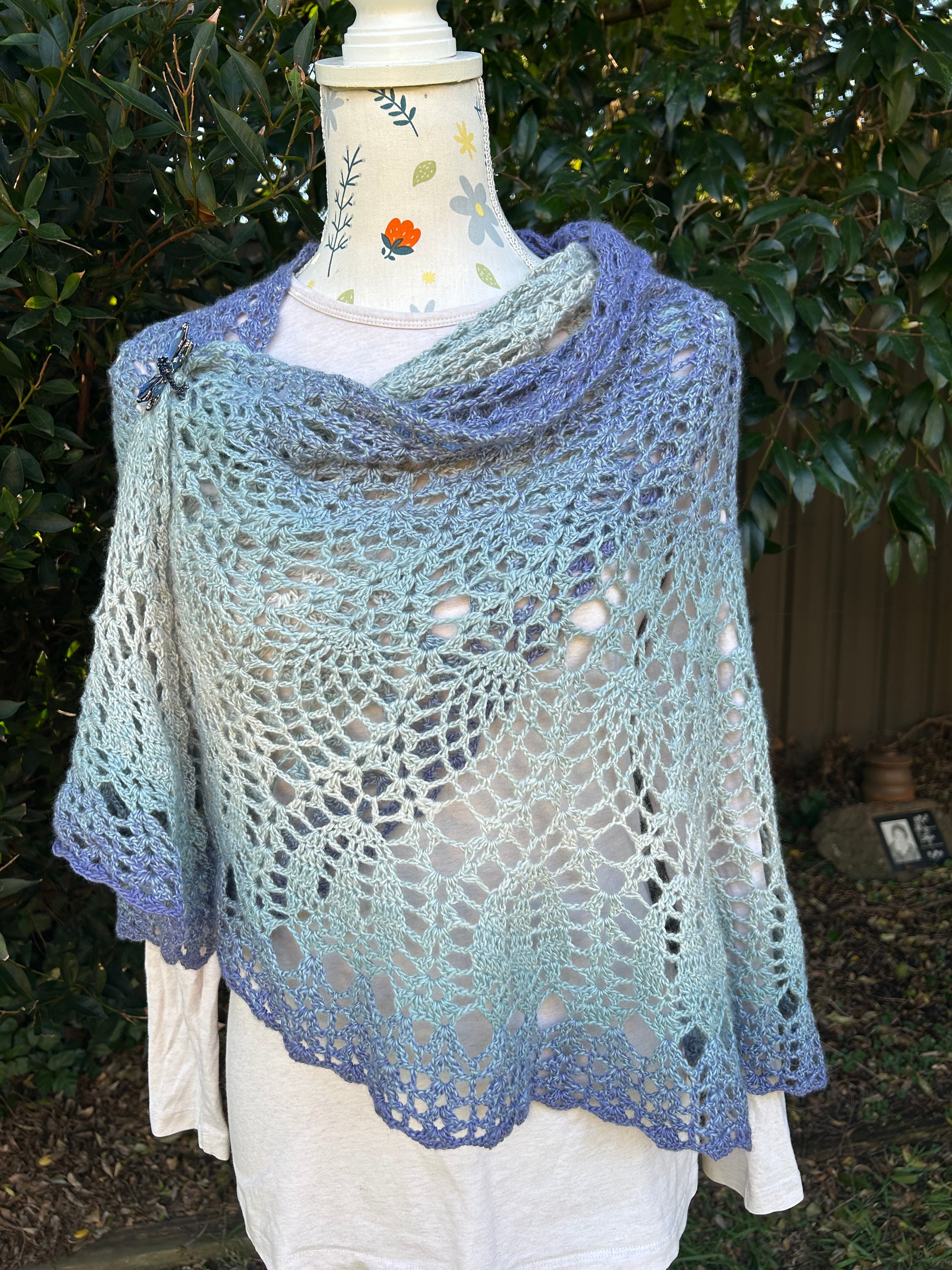 Crochet Lace Shawl Cashmere/Merino