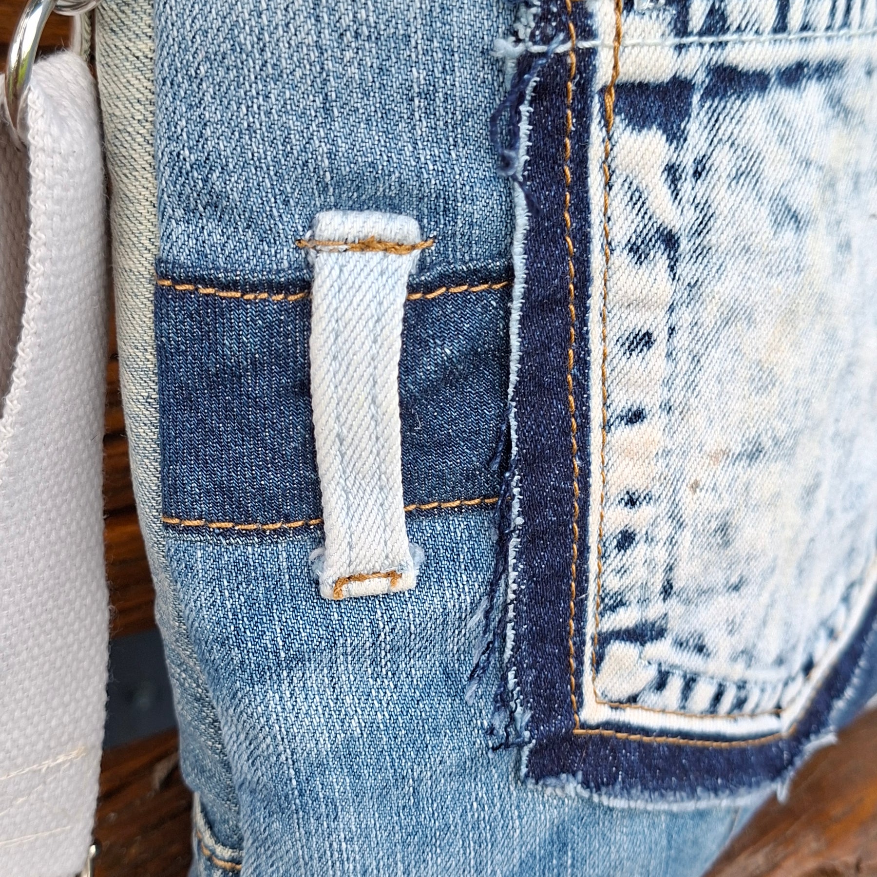 Denim Pocket Upcycle Unisex Crossbody Bag