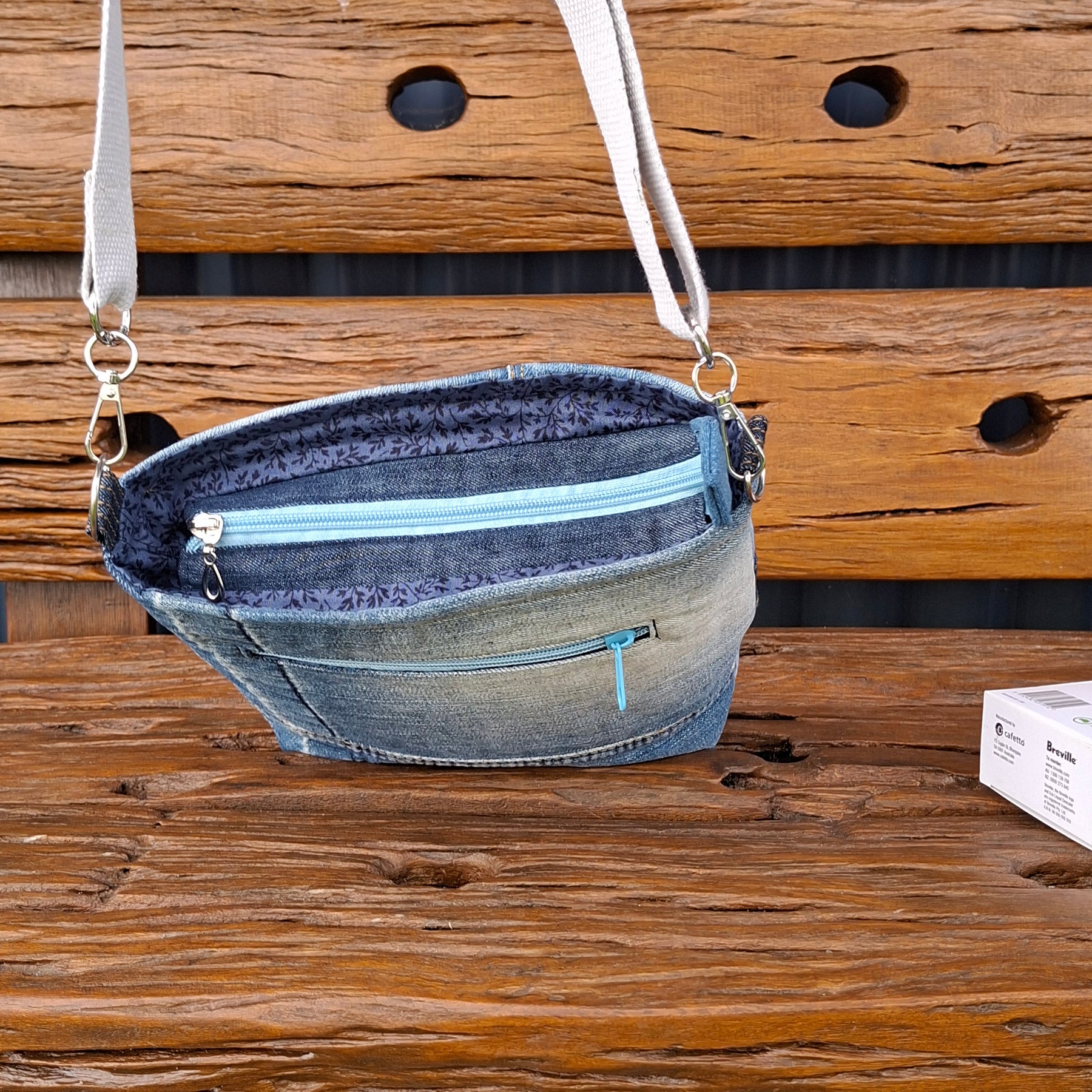 Denim Pocket Upcycle Unisex Crossbody Bag